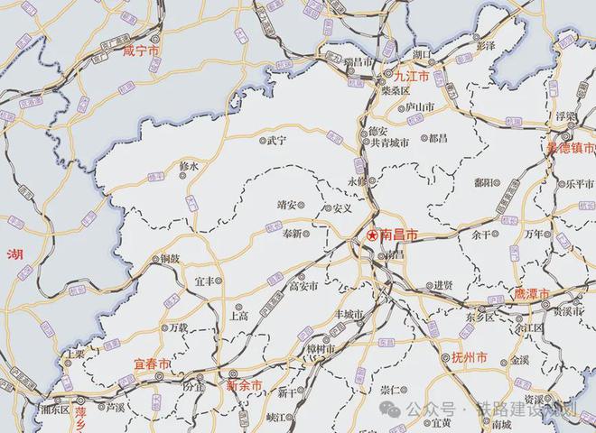 江西现代化铁路规划图，助推地方经济腾飞，构建高效交通网络