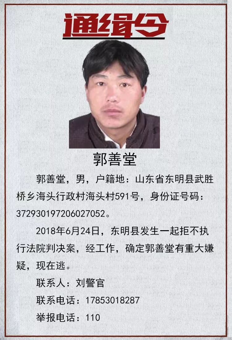 山东东平通缉犯警示，警惕身边威胁，共建和谐社区