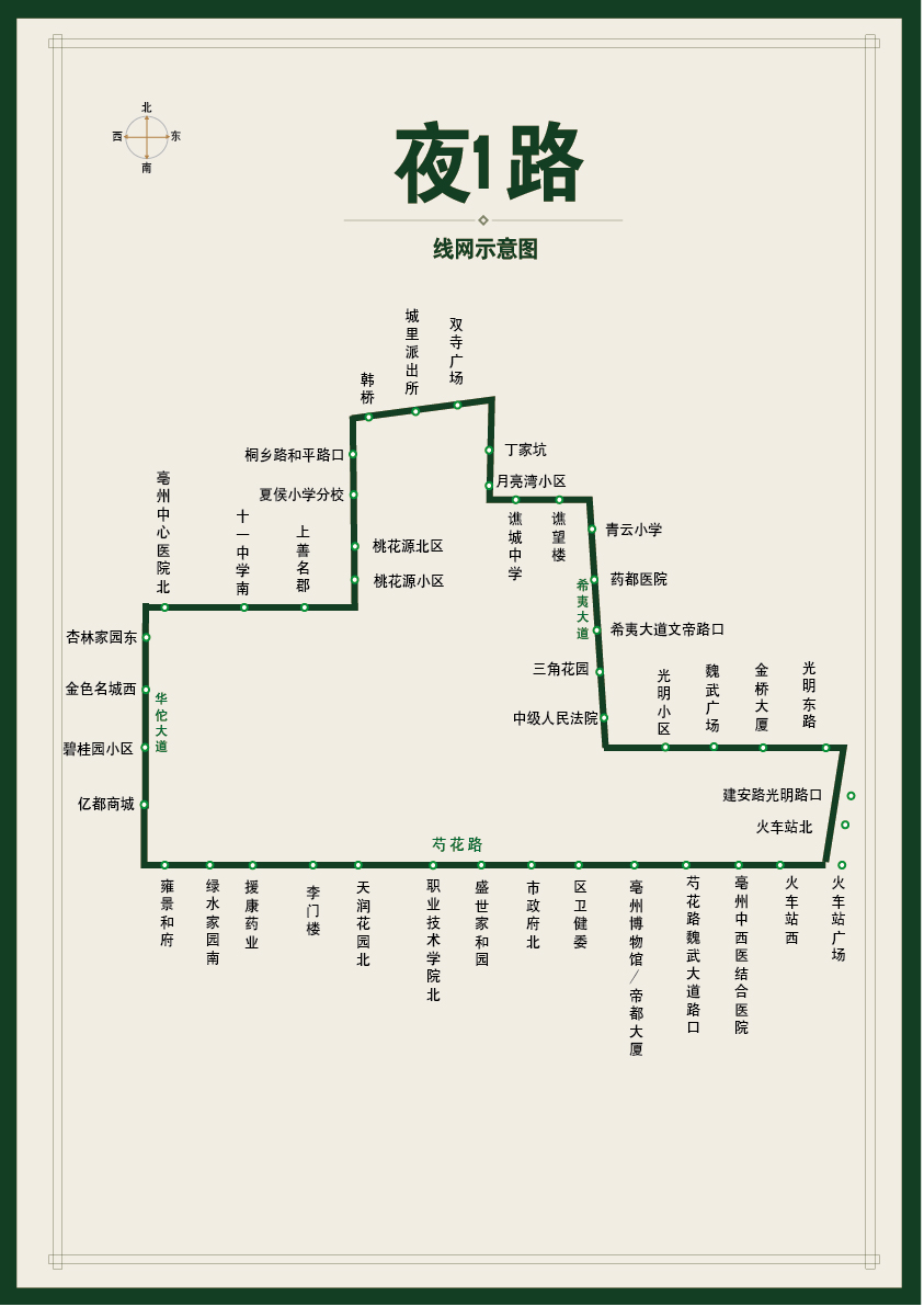 亳州最新公交路线图详解