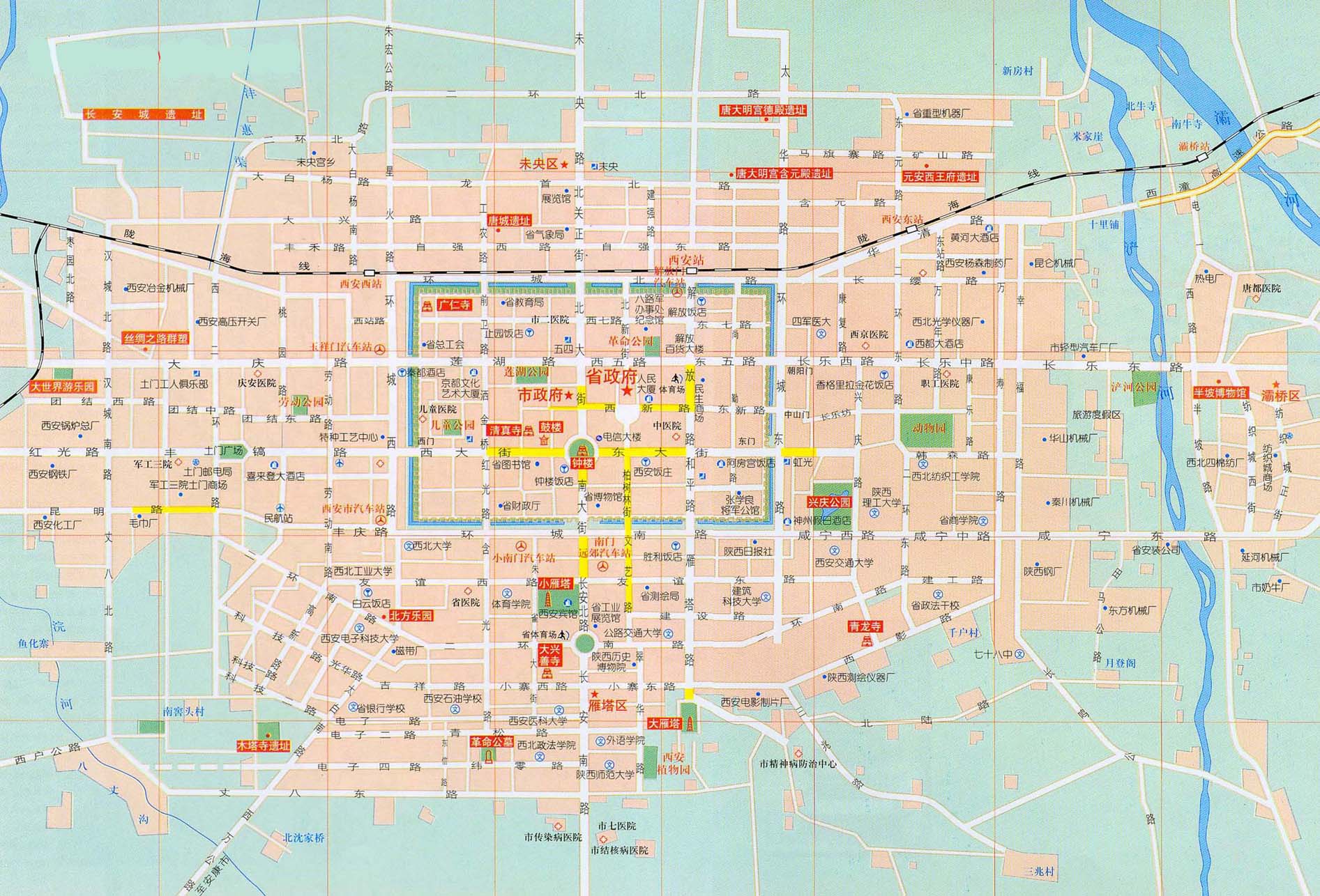 西安市区最新地图，古都变迁与魅力探索