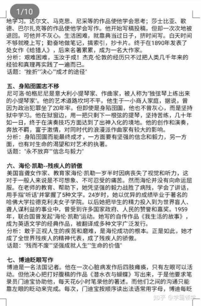 精选高中作文素材及其解析指南