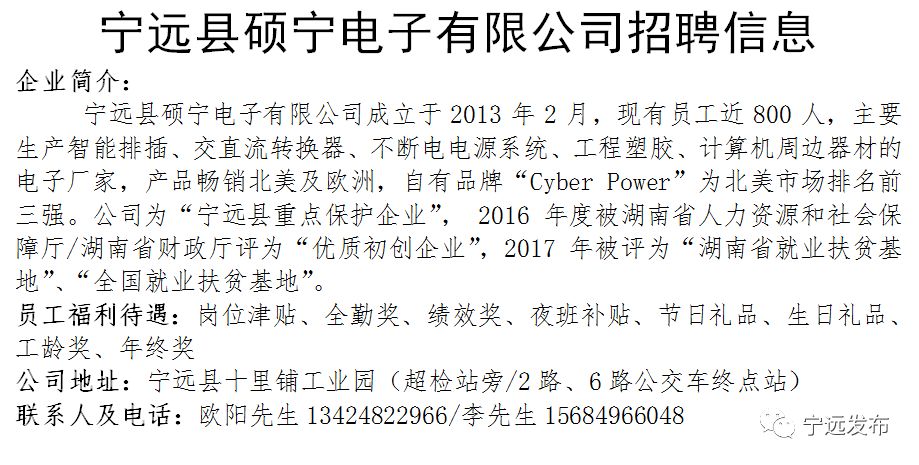 新宁最新招聘信息全面汇总